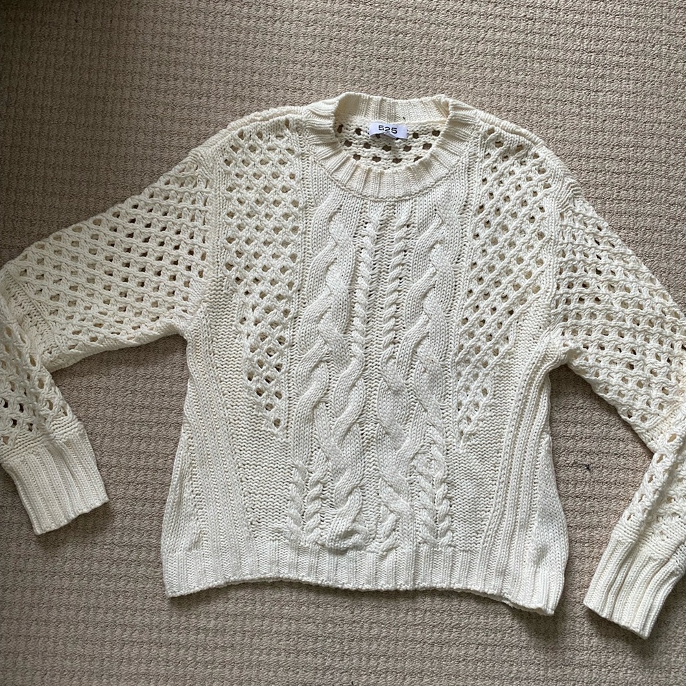White cotton 525 sweater